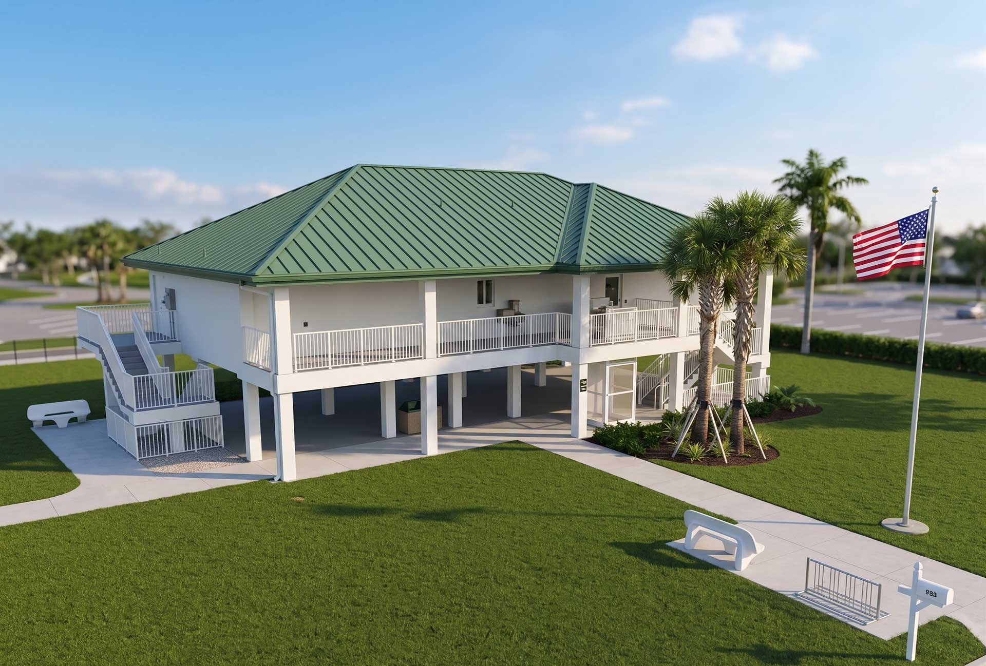 Caxambas Park community center on Marco Island, Florida, built from the ground up by Fort Construction for Collier County