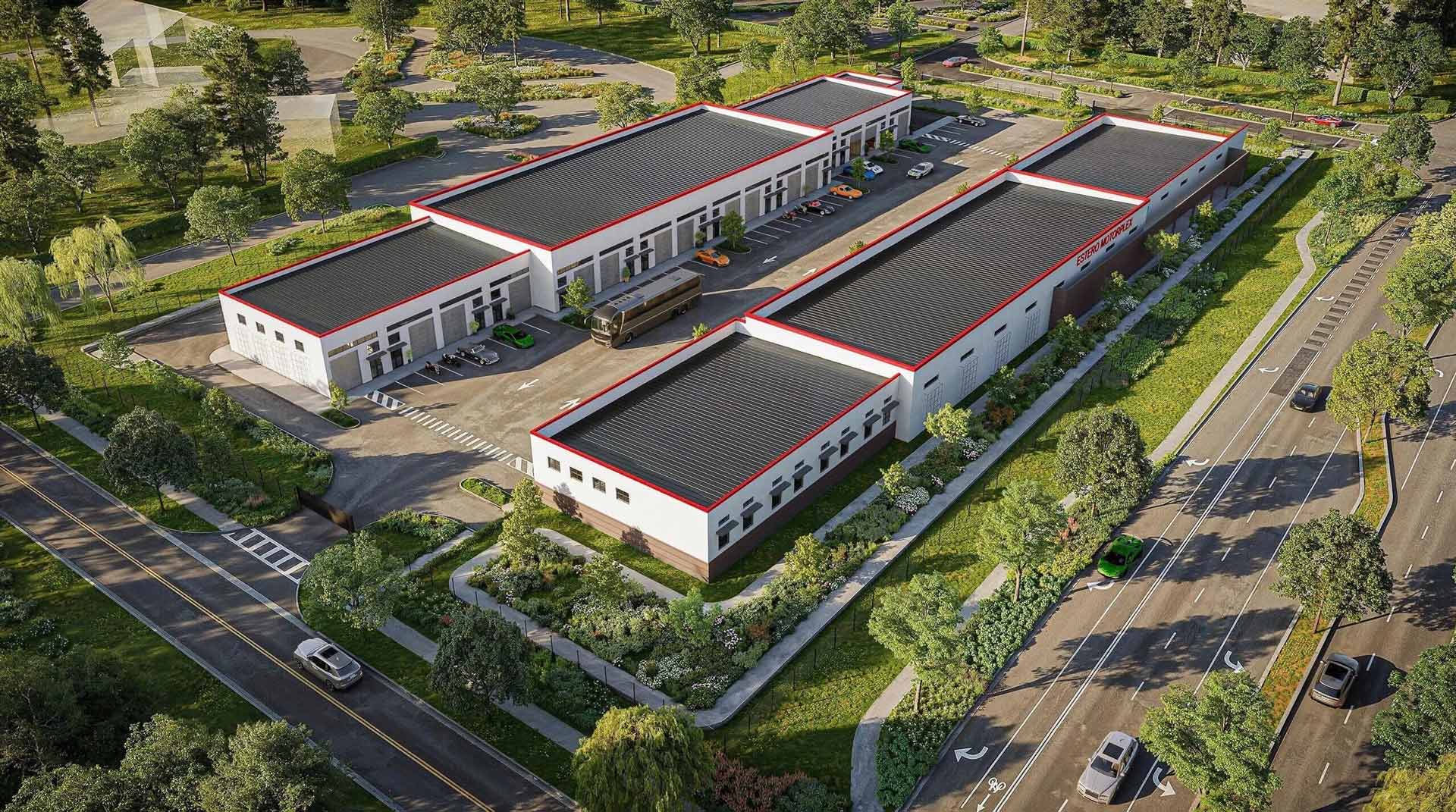 Estero Motorplex luxury car and RV storage condominium development in Estero, Florida, built by Fort Construction
